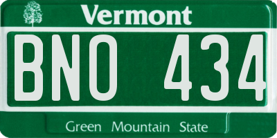 VT license plate BNO434