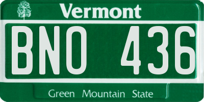 VT license plate BNO436