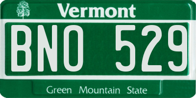 VT license plate BNO529