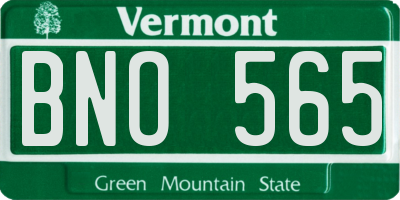 VT license plate BNO565