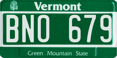 VT license plate BNO679