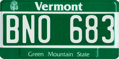 VT license plate BNO683
