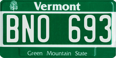 VT license plate BNO693