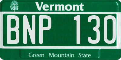 VT license plate BNP130