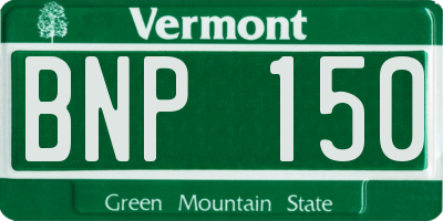 VT license plate BNP150