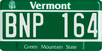VT license plate BNP164