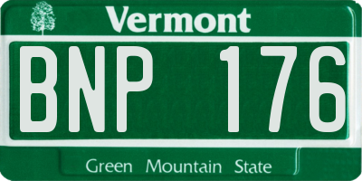 VT license plate BNP176