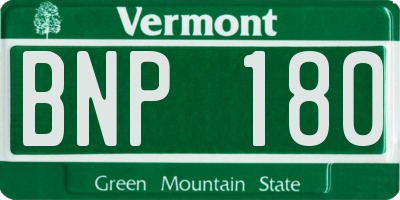 VT license plate BNP180