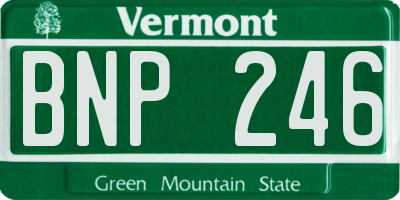 VT license plate BNP246