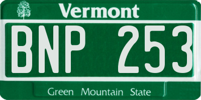 VT license plate BNP253