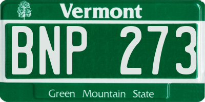 VT license plate BNP273