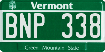 VT license plate BNP338