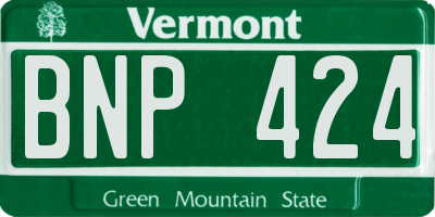VT license plate BNP424