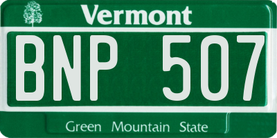 VT license plate BNP507
