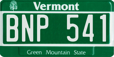 VT license plate BNP541