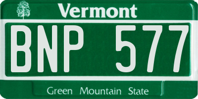 VT license plate BNP577
