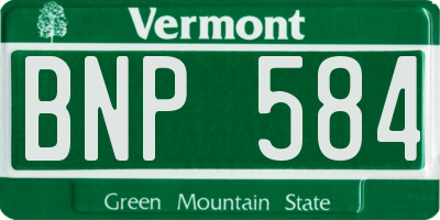 VT license plate BNP584