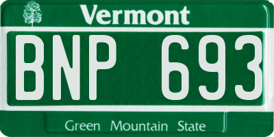 VT license plate BNP693