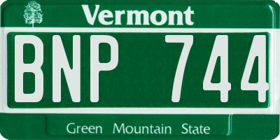VT license plate BNP744