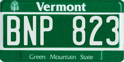 VT license plate BNP823