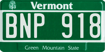 VT license plate BNP918