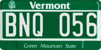 VT license plate BNQ056