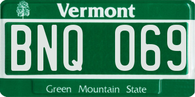 VT license plate BNQ069