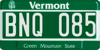 VT license plate BNQ085