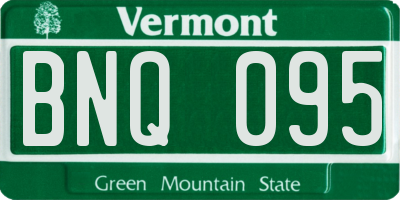 VT license plate BNQ095