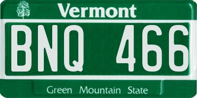 VT license plate BNQ466