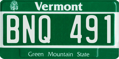 VT license plate BNQ491