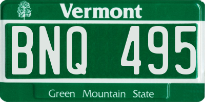VT license plate BNQ495
