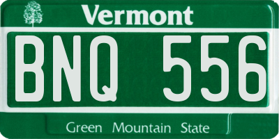 VT license plate BNQ556