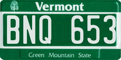 VT license plate BNQ653