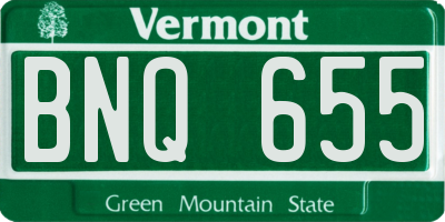 VT license plate BNQ655