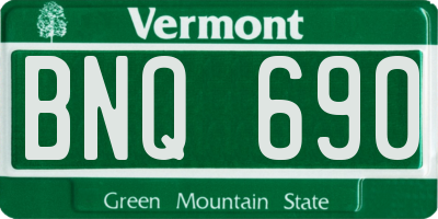 VT license plate BNQ690