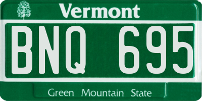 VT license plate BNQ695