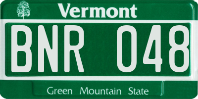 VT license plate BNR048