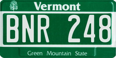 VT license plate BNR248