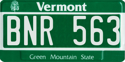 VT license plate BNR563