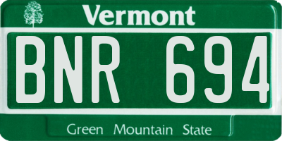 VT license plate BNR694