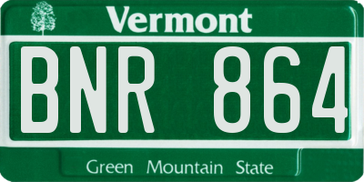 VT license plate BNR864