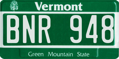 VT license plate BNR948