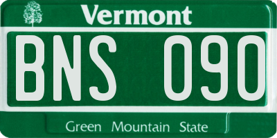 VT license plate BNS090