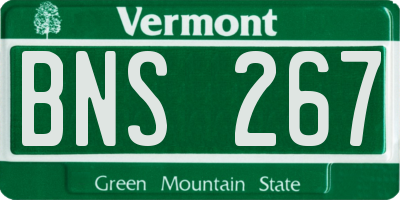 VT license plate BNS267