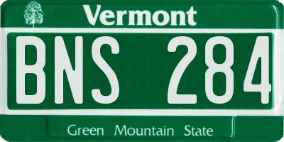 VT license plate BNS284