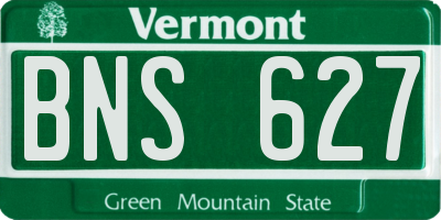 VT license plate BNS627