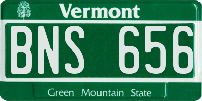 VT license plate BNS656