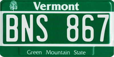 VT license plate BNS867