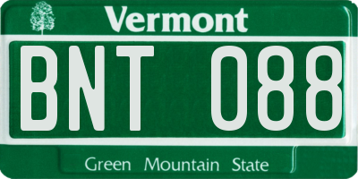VT license plate BNT088